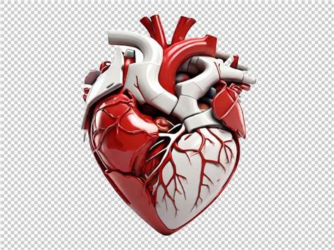 Premium Psd Psd Of A D Human Heart On Transparent Background