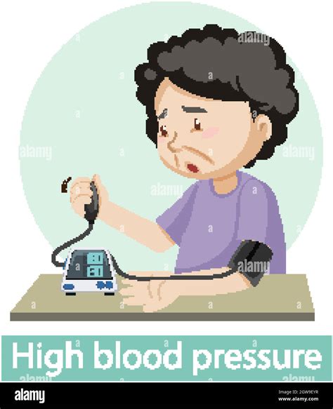 High Blood Pressure Measure Stock Vector Images Alamy