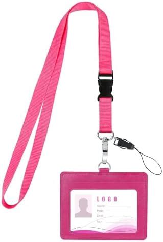 Vicloon Porta Badge Porta Carte In Pelle Pu Portabadge Collo Con Slot