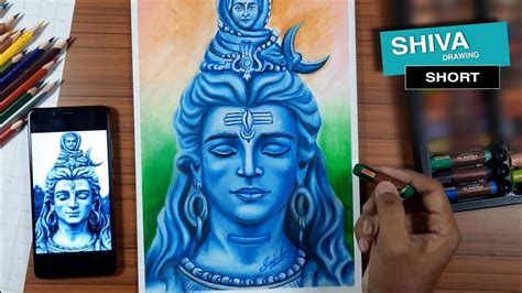 Short || Mahashivratri drawing, Shiva drawing, Oil pastel drawing, Sanju Arts - YouTube