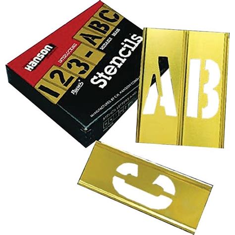 C H Hanson® Brass Stencil Letter And Number Sets 2 In 45 Pc Staples