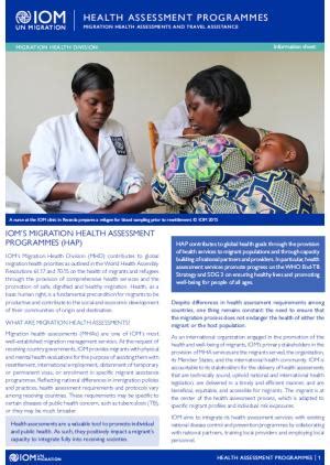 IOM Migration Health Assessment Programmes (HAP) - 2018 Highlights ...