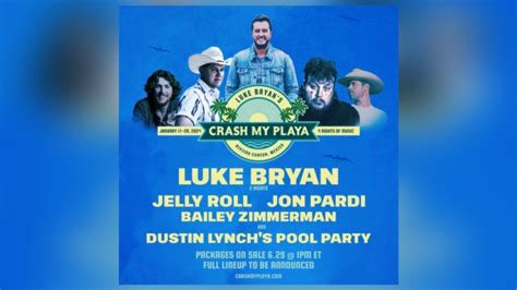 Luke Bryan Taps Dustin Jelly Jon Bailey For Crash My Playa