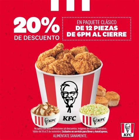 Kfc Buen Fin 20 En Paquete Clásico De 12 Piezas Del 18 Al 21 De