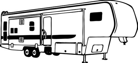 Laptop vinyl decal, Camper drawing, Fifth wheel campers