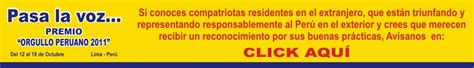 La Peruanidad En La Diaspora Premio Orgullo Peruano La Diaspora