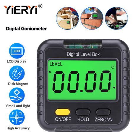 Yieryi Digital Angle Finder Gauge 360 Degree Mini Digital Protractor Inclinometer Magnetic Angle