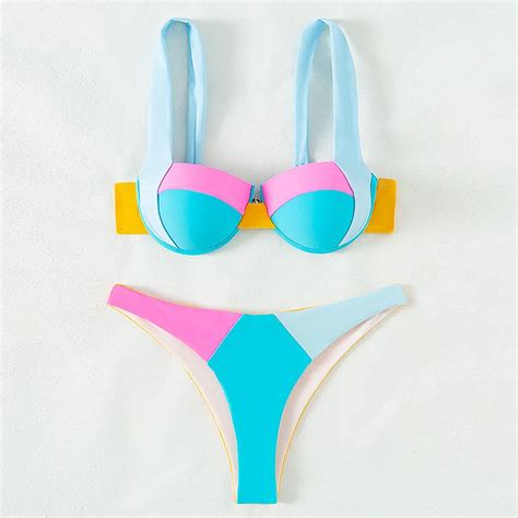 Bikini Push Up Für Frauen Sexy Bademode Brasilianischer Tanga Strand Sommer