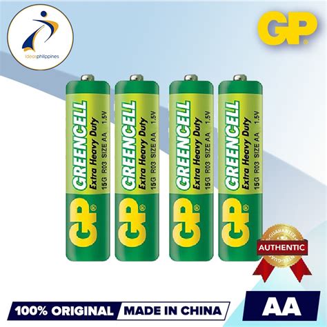 Gp Greencell Carbon Zinc Aa Batteries Pack Of Soj Shopee Philippines