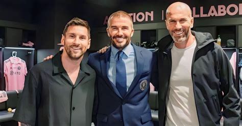 Tres Leyendas Del F Tbol Leo Messi Beckham Y Zidane Se Re Nen En