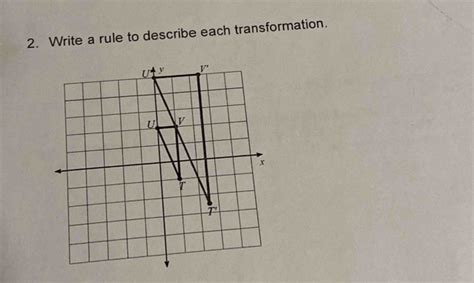 Solved 2 Write A Rule To Describe Each Transformation Coordinate