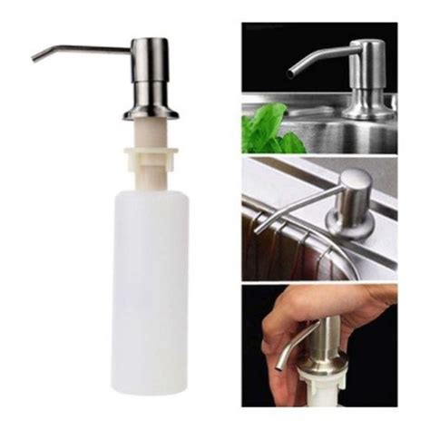 Dispenser e Dosador para Embutir na Pia em Inox Sabão Liquido Cozinha