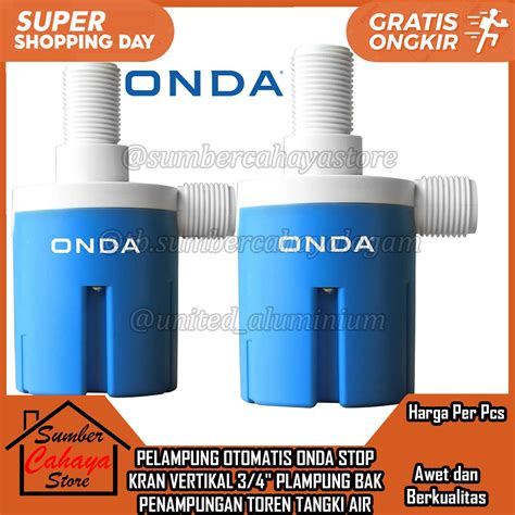 Jual Onda Floater Stop Kran Otomatis Vertikal Pelampung Keran Air