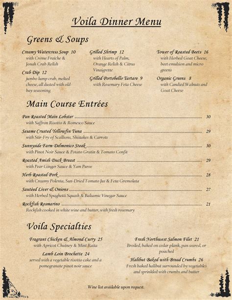 6 Fancy Restaurant Menu Designs Images Fancy Restaurant Menus