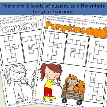 Number Grid Puzzles/Place Value/Brain Builders/Math Puzzles/Fall Math Fun