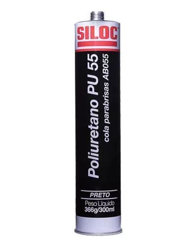 Siloc Cola Parabrisas Poliuretano Pu55 Preto 366g 300ml Parcelamento