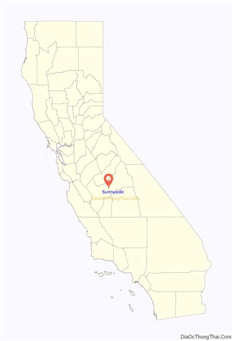 Map of Sunnyside CDP, California