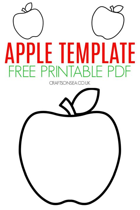 Apple Template Free Printable Crafts On Sea Apple Template