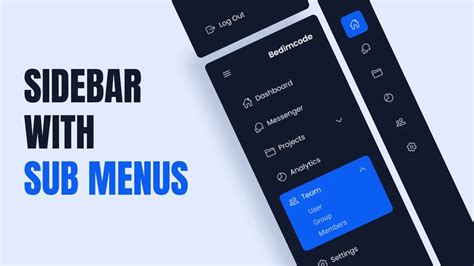 Sidebar Menu With Submenu Using Html Css And Javascript