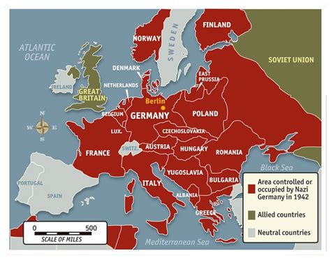 Nazi Controlled Europe Map United States Map