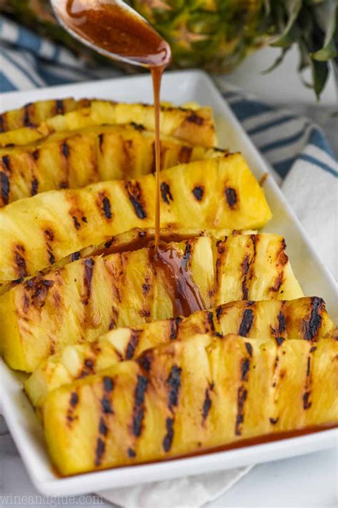 Grilled Pineapple With Cinnamon Honey Drizzle Wine And Glue