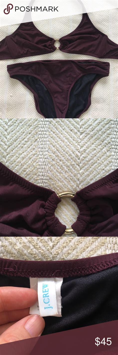 Jcrew Burgundy Bikini Size Large Burgundy Bikini Colorful Bikinis Bikinis