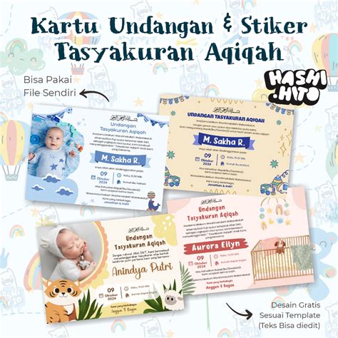 Jual KARTU UNDANGAN STIKER TASYAKURAN KARTU STIKER TASYAKURAN