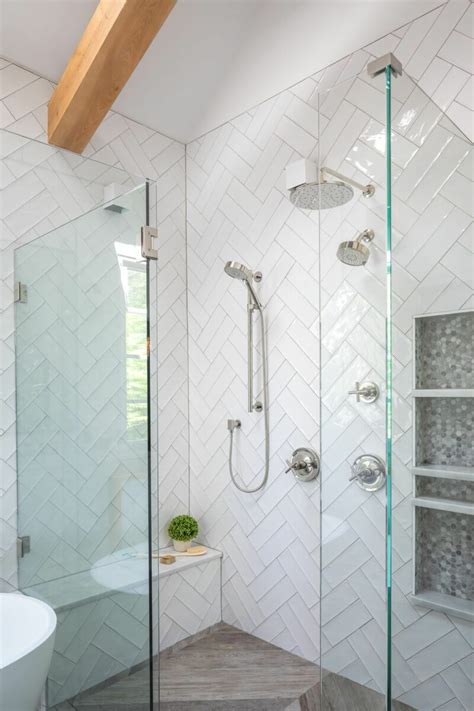 Stylish Ways To Modernize A Shower Using Subway Tile Yardworship