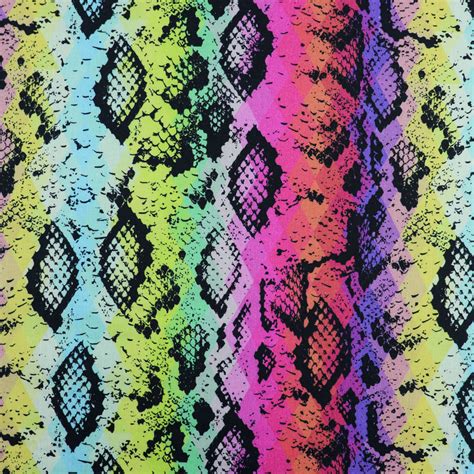 Fs926 Rainbow Snake Skin Cotton Fabric Styles