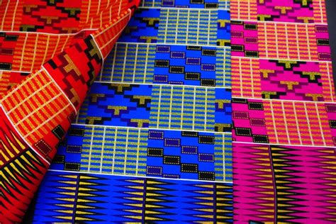 Metallic Kente Ankara Print African Fabric By The Yard Etsy