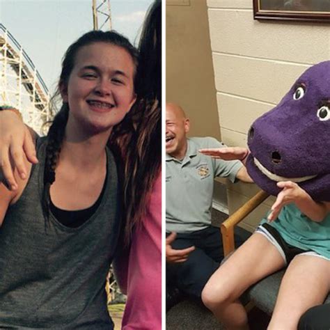 This Girl Got Trapped Inside A Barney Costume For 45 Minutes When A