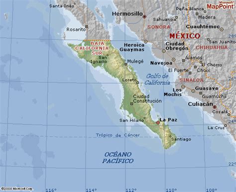 Mapas De Baja California Sur Mapa F Sico Geogr Fico Pol Tico