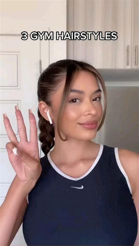 3 Easy Gym Hairstyles By Stephvillastyle On TikTok Long Hair Styles