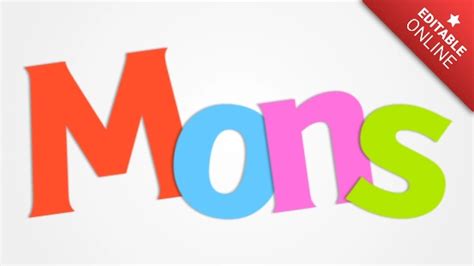 Mons Thank You Multi Color Lettering Text Effect Generator