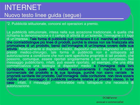 PPT NUOVE LINEE GUIDA DELLA PUBBLICITA SANITARIA PowerPoint