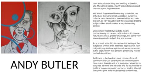 Andy Butler Portraits Teaching Resources
