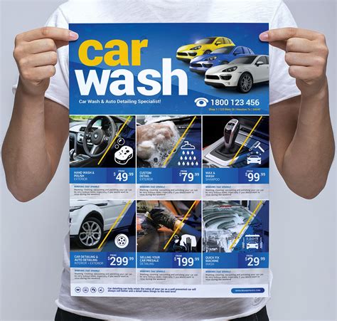 A3 Car Wash Poster Template V2 - PSD, Ai & Vector - BrandPacks