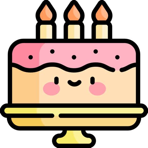 Cake Kawaii Lineal Color Icon