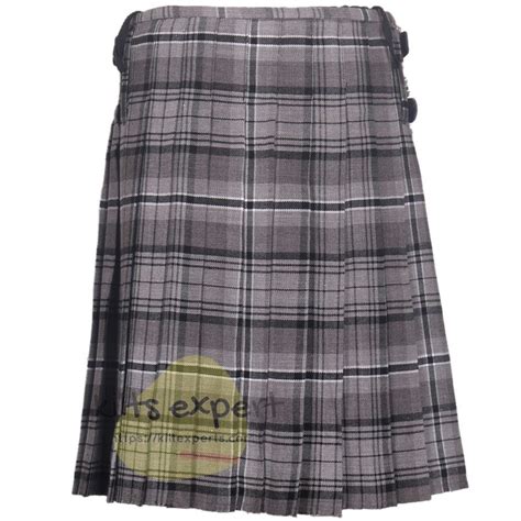 Scottish Traditional Hamilton Grey 8 Yard And 16 Oz Tartan Kilt