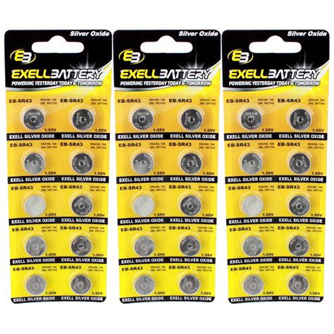 3pc 10pk SR43 Silver Oxide 1 55V Watch Battery Replaces SR43W SR43SW