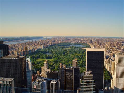 High Angle And Aerial View On Central Park In Manhattan New York