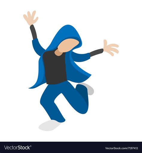 Hip hop dancer cartoon icon Royalty Free Vector Image