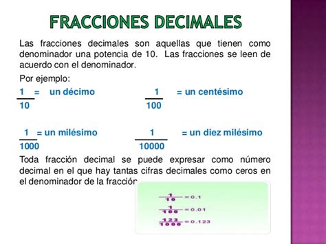 Fracciones Y Decimales Ejercicios