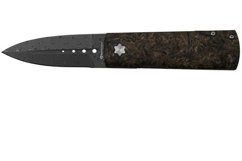 Maserin Daga Dg Damascus Gold Fatcarbon Pocket Knife Attilio