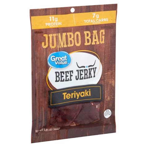 Great Value Teriyaki Beef Jerky Jumbo Bag 585 Oz