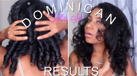 Dominican Roller Set Results On Kinky Hair Youtube