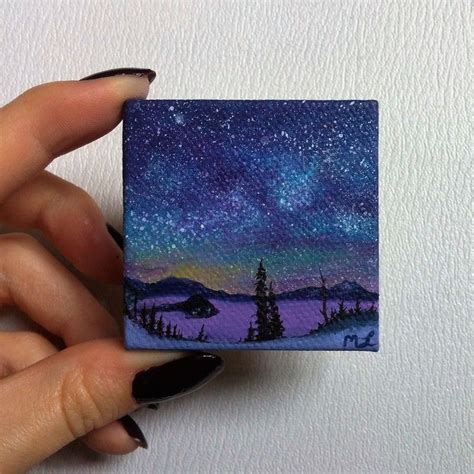 I Tried To Recreate A Photograph As A Tiny Painting 2x2 Inches Done With Acrylic Paints Mini