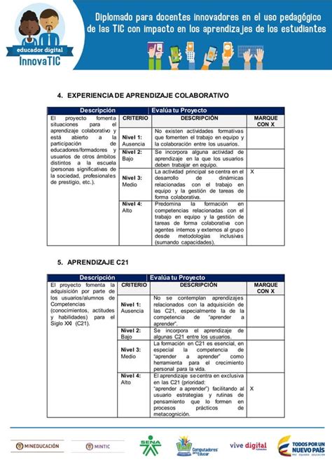 Matriz De Evaluaci N Dec Logo Proyecto Innovador V Pdf Descarga