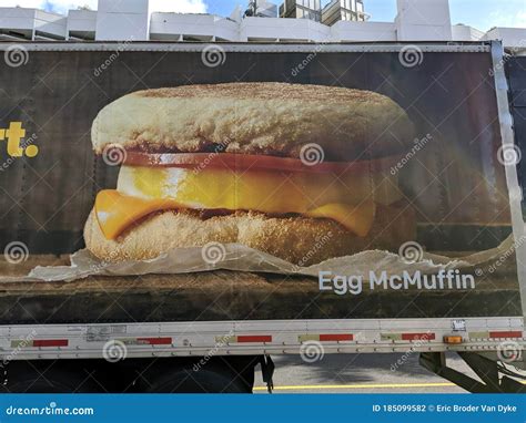 Mcdonalds Sausage Mcmuffin With Egg In Paper Wrapper On Tray Editorial Photo