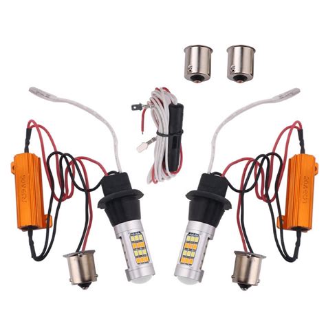 Pc Dual Mode Bulb Auto Led Turn Signal Daytime Running Light Drl Lamp